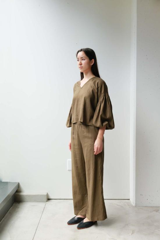  at Dawn. 스트레이트 팬츠 새벽에. 허리끈 조절 바지 - OTHER BRANDS