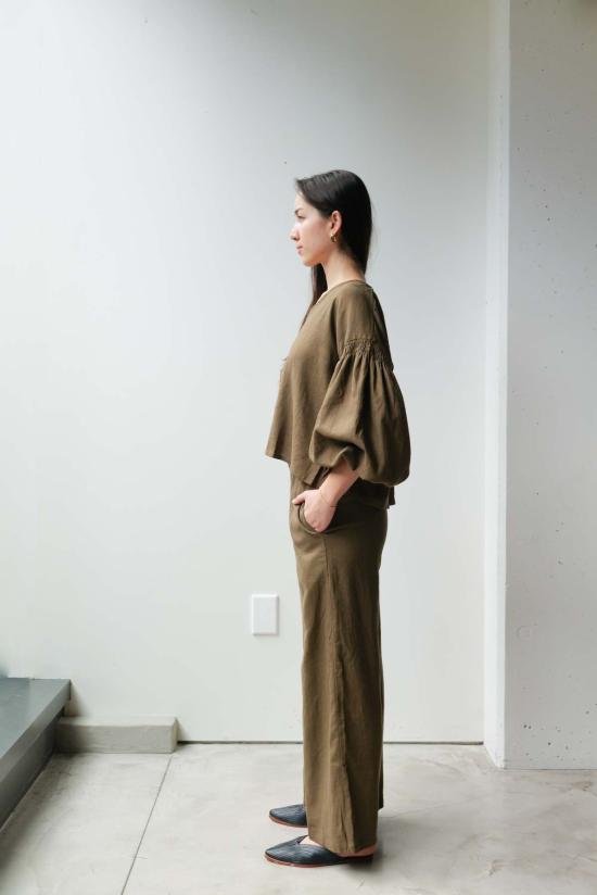  at Dawn. 스트레이트 팬츠 새벽에. 허리끈 조절 바지 - OTHER BRANDS