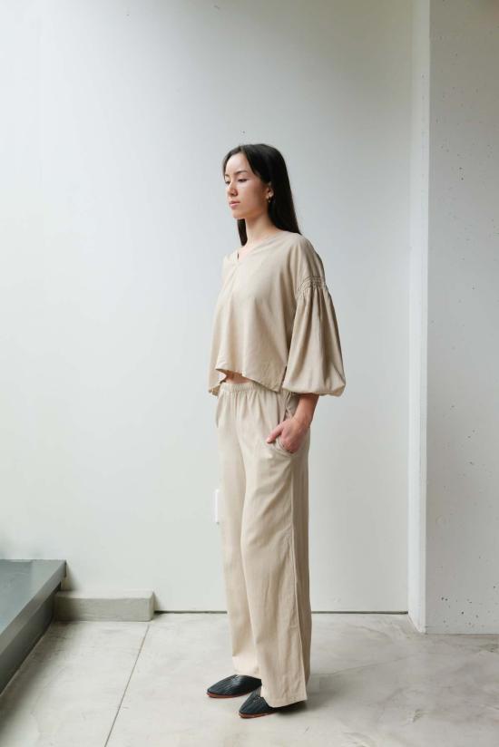  at Dawn. 스트레이트 팬츠 새벽에. 허리끈 조절 바지 - OTHER BRANDS