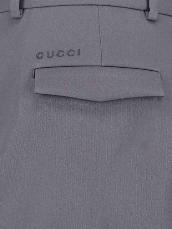  구찌 스트레이트 팬츠 울  그레이 - GUCCI
