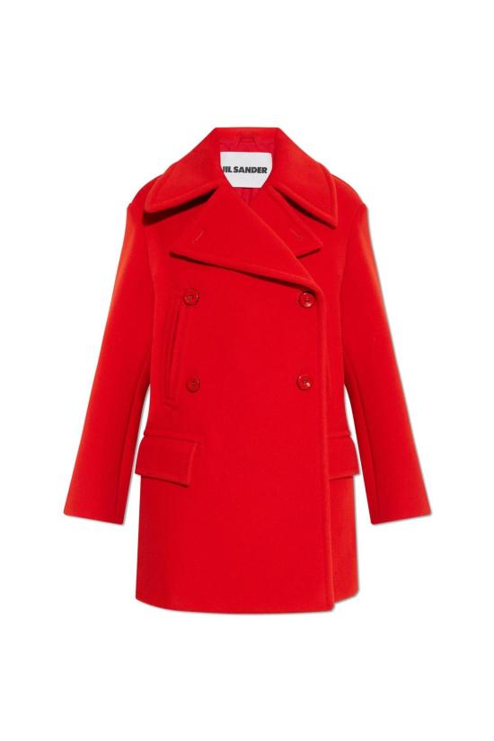  질샌더 코트 질 샌더 울  레드