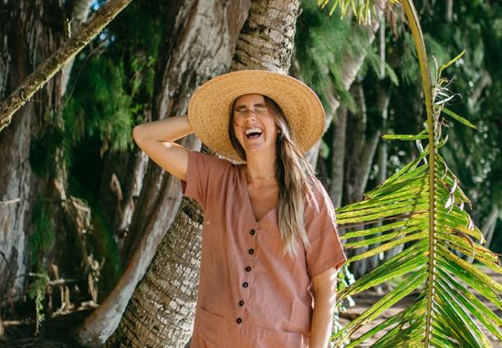  Happy French Gang 점프수트 해피 프렌치 갱 반팔 라이트 테라코타  테라코타 - OTHER BRANDS