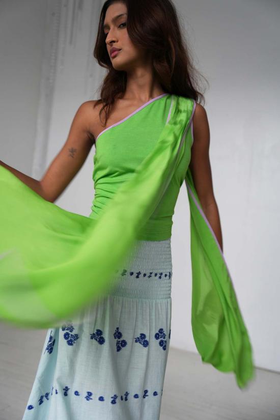  아바카시 블라우스 실크 디비야 - ABACAXI