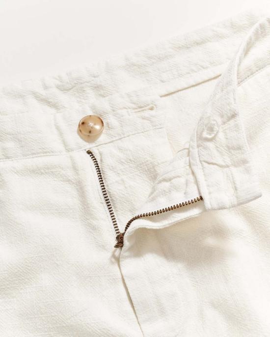  Billy Reid 숏팬츠 리드 슬럽 코튼 반바지, 흰색 - OTHER BRANDS