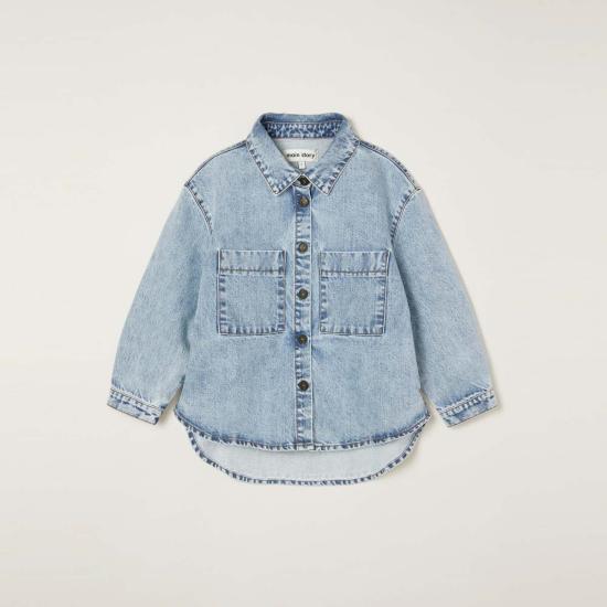  [키즈] Main Story 데님 셔츠 키즈 메인 스토리 데님 셔츠 재킷