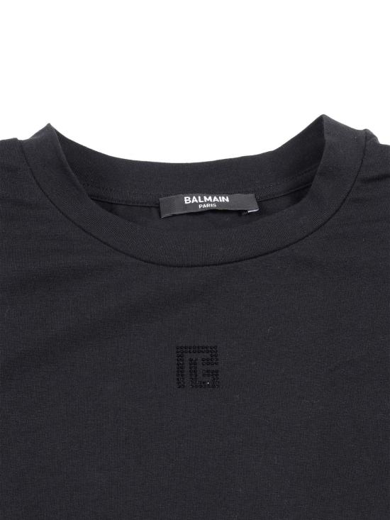  [키즈] 발망 트레이닝 상의 키즈   블랙 - BALMAIN