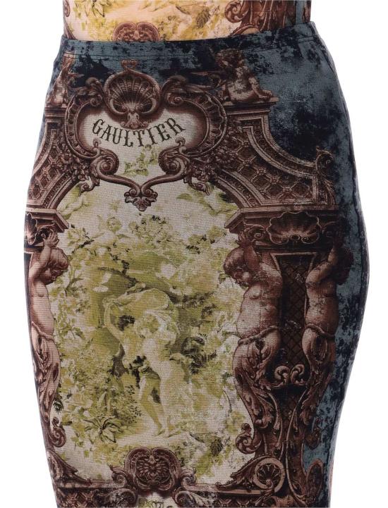  장 폴 고티에 롱 스커트 롱 메달리옹 스커트 블랙 블루 그린 - JEAN PAUL GAULTIER