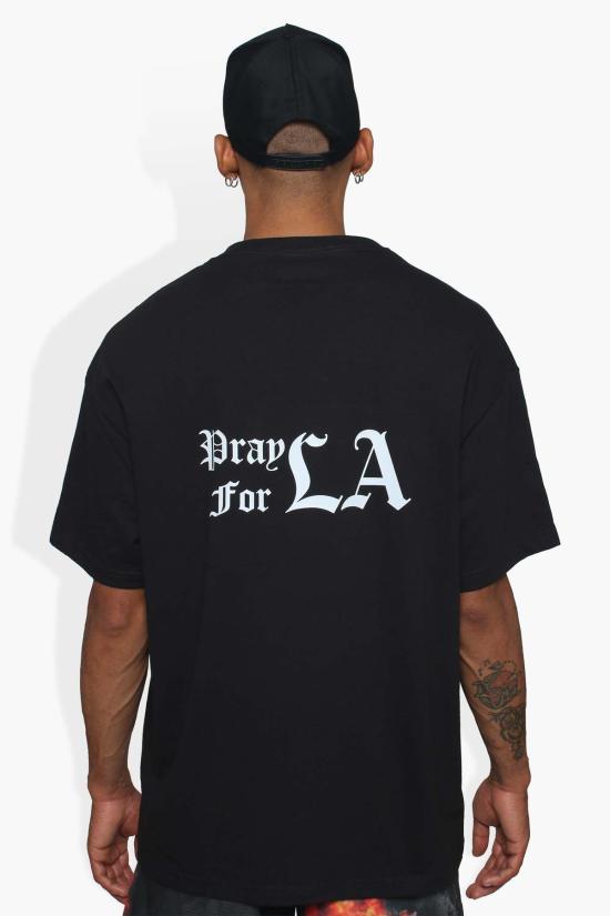  더 셀렉트 반팔 티셔츠 셀렉트 타임즈는 라 티 블랙을 위해 기도합니다 - THE CELECT