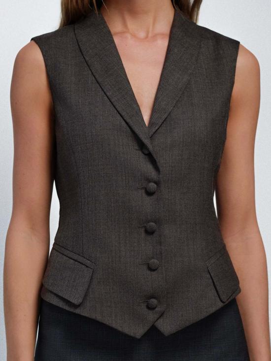  설리번 베스트 설리반 달링 밍크 조끼 - SULLIVAN