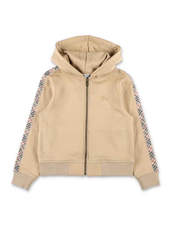  [키즈] 버버리 풀오버 키즈 지퍼 후드티 샌드 색상