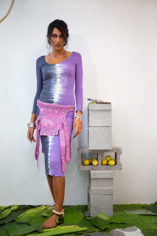  아바카시 롱 원피스 Abacaxi 래글런 타이다이 맥시 드레스 - ABACAXI