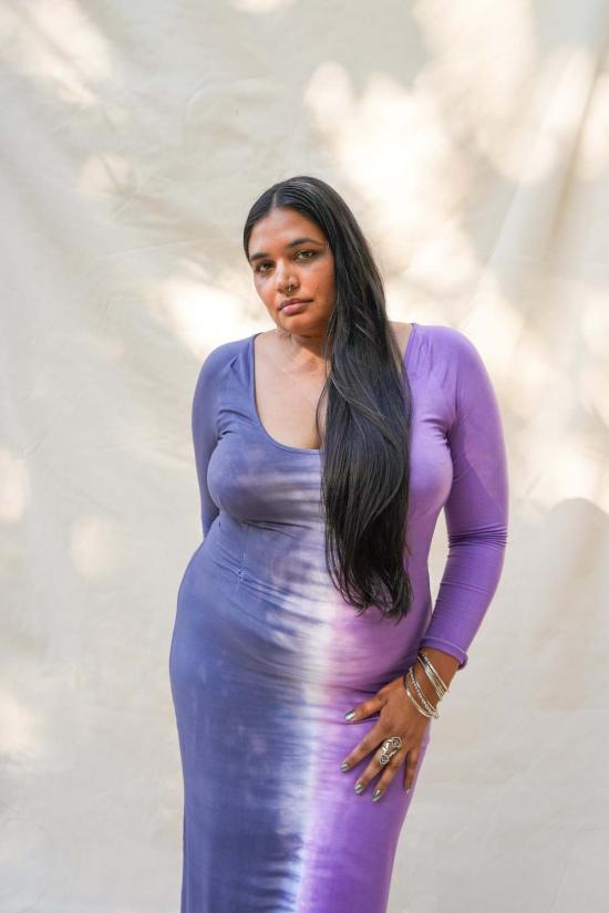  아바카시 롱 원피스 Abacaxi 래글런 타이다이 맥시 드레스 - ABACAXI