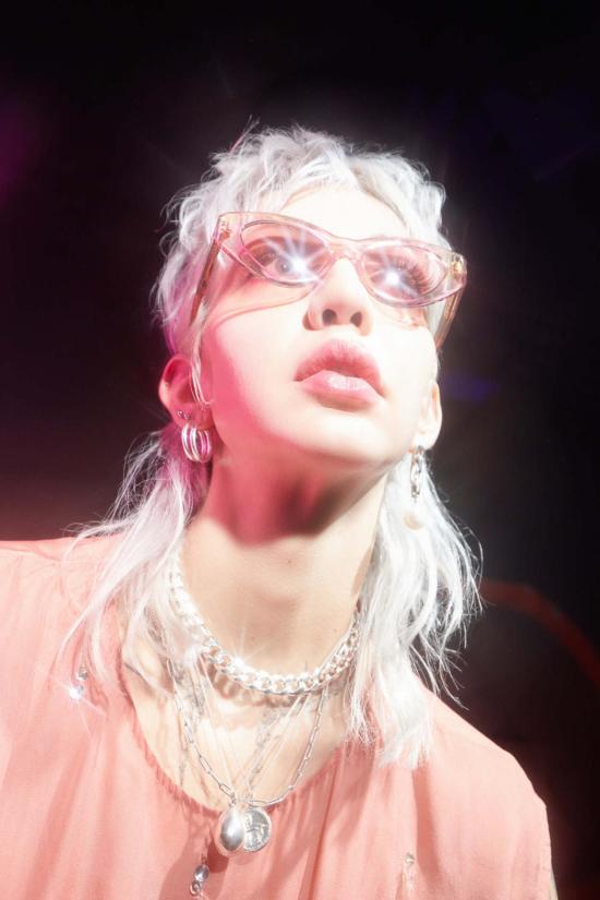  VADA 안경 바다 메기 리프 아이 핑크