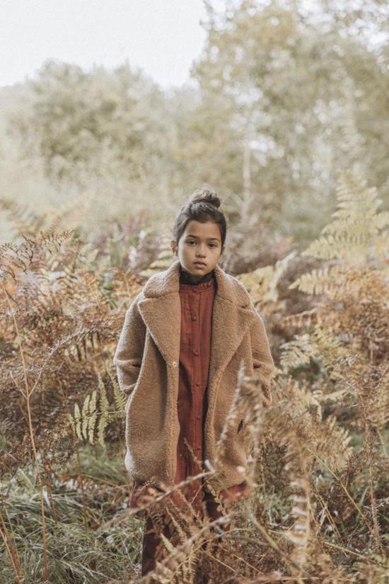  [키즈] 더뉴소사이어티 자켓 키즈 뉴 소사이어티 프레야 테디 코트 카멜 - THE NEW SOCIETY