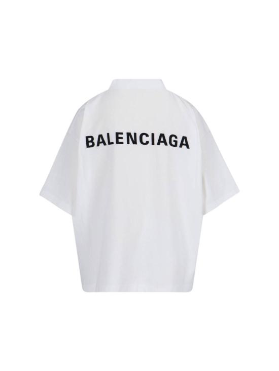  발렌시아가 반팔 티셔츠 크루넥 티셔츠 화이트 - BALENCIAGA