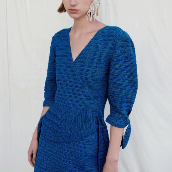  모즈 모즈 숏 원피스 Mozh 모즈 지그재그 미니 드레스 지그재그 블루 - MOZH MOZH