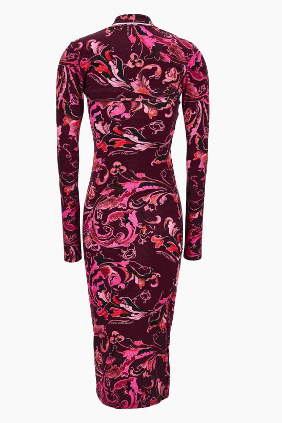  베르사체 롱 원피스 진 쿠튀르 드레스 (긴팔, 보라색) - VERSACE