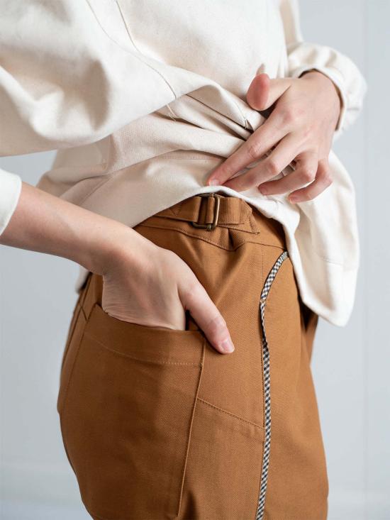  에블린 스트레이트 팬츠 A B E L I N E 로데오 팬츠 카라멜 - A B E L I N E