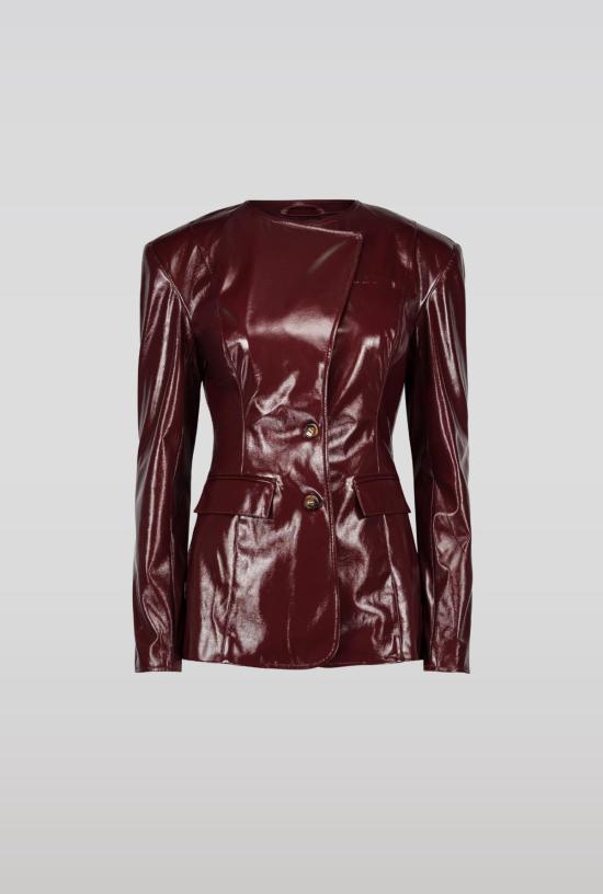  SAEMDI 가죽 자켓 사엠디 조각 수트 재킷