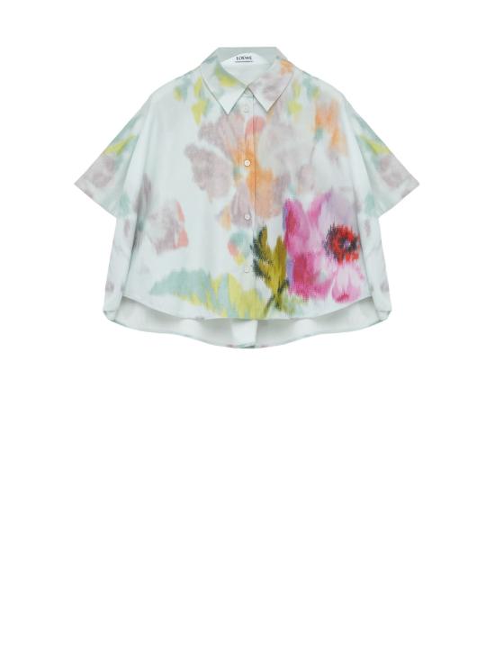  로에베 셔츠 셔츠 라이트 블루 멀티