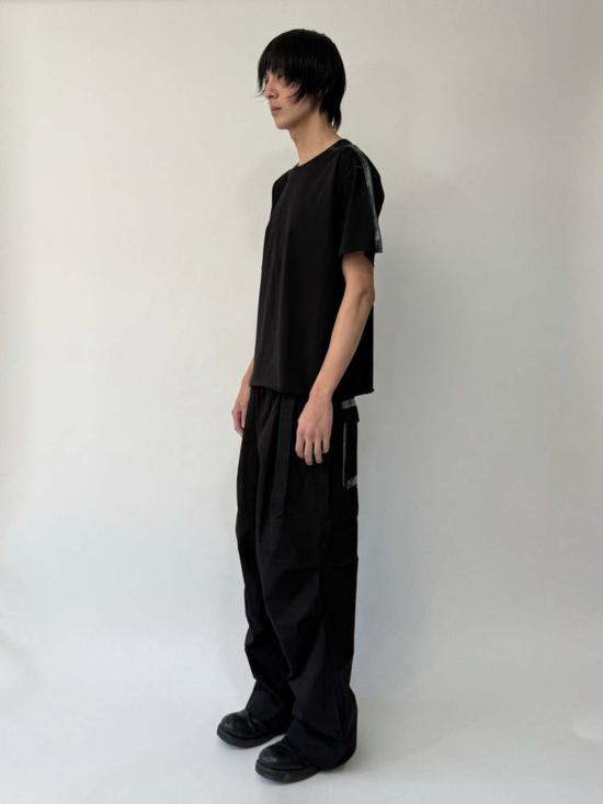  SAN263-1 반팔 티셔츠 San263 1 테이핑 염색 티셔츠 블랙 - OTHER BRANDS