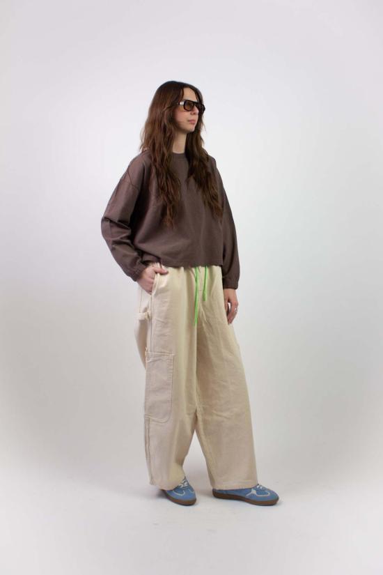  밀스 크롭 팬츠 식사 셰프 판트 - MEALS