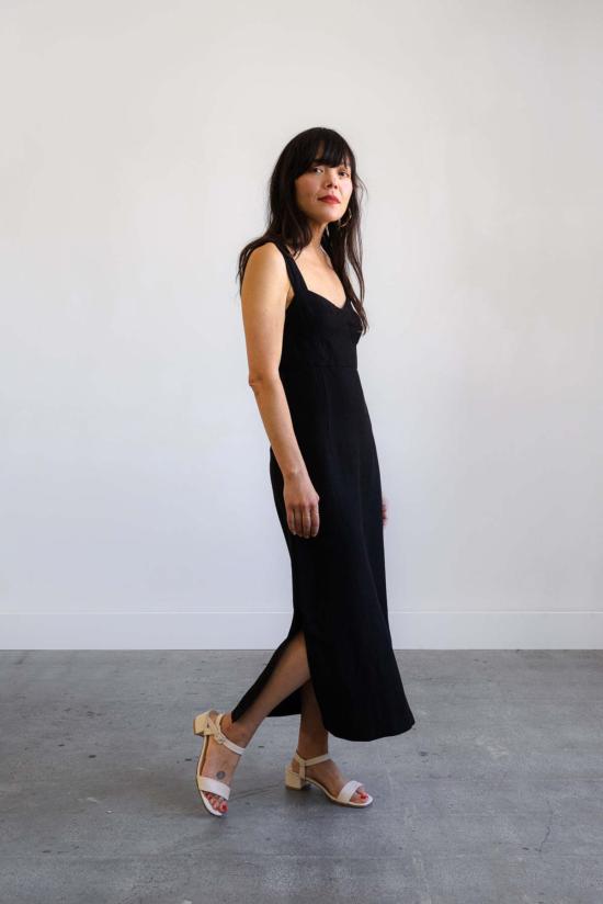  왈츠 롱 원피스 브라렛 드레스 블랙