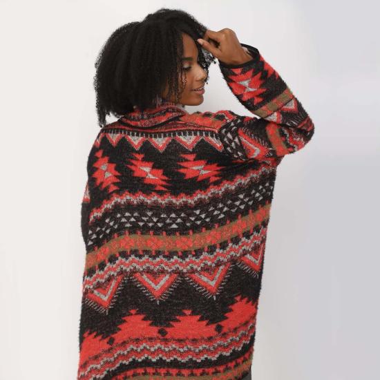  비스마야 가디건 산토 기모노 블랙 체리 - VISMAYA