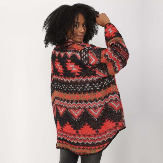  비스마야 가디건 산토 기모노 블랙 체리 - VISMAYA