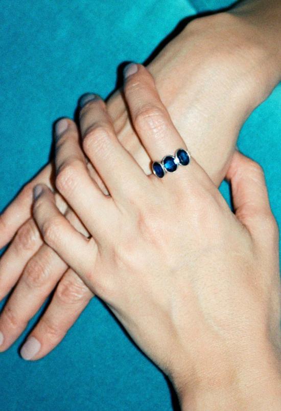  브루나 테노리오 주얼리 반지 트리오 사파이어 링 - BRUNA TENORIO JEWELRY