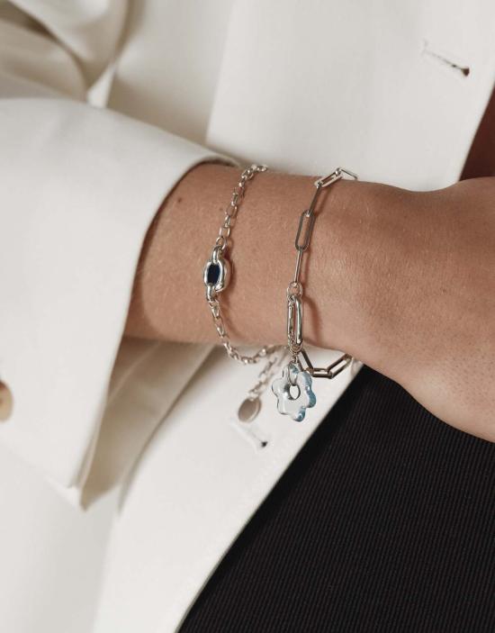  Cled 바디 주얼리 클레드 D 아이콘 체인 팔찌 스털링 실버 - OTHER BRANDS