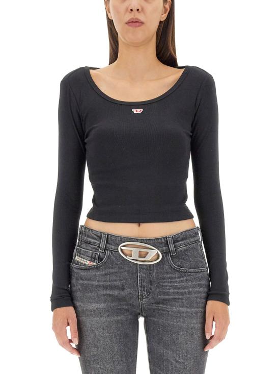  디젤 반팔 티셔츠 T 발레 D 티셔츠 블랙