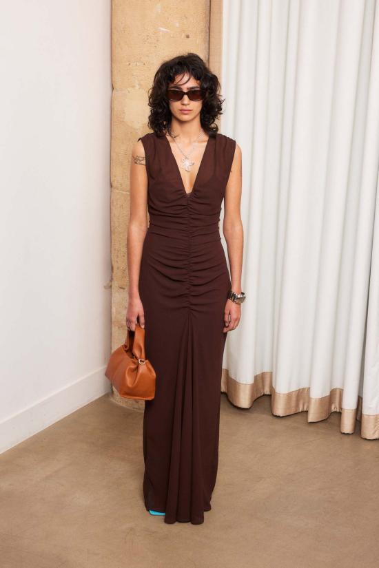  SAEMDI 롱 원피스 사엠디 브이넥 머메이드 드레스 - SAEMDI