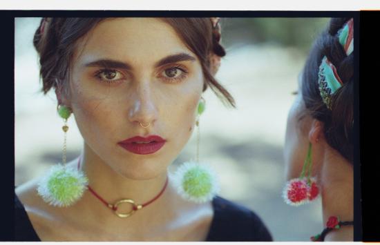  Dady Bones 이어링 다디 본즈 퍼프볼 귀걸이 (노란색) - OTHER BRANDS