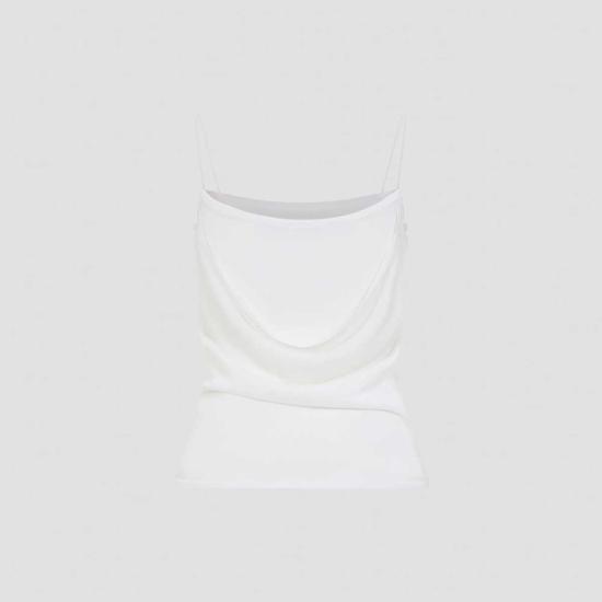  자크뮈스 블라우스 플루메티스 탑 오프 화이트 - JACQUEMUS