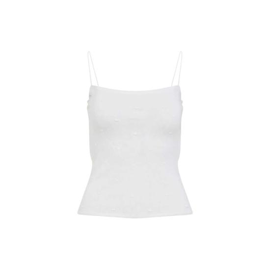  자크뮈스 블라우스 플루메티스 탑 오프 화이트 - JACQUEMUS