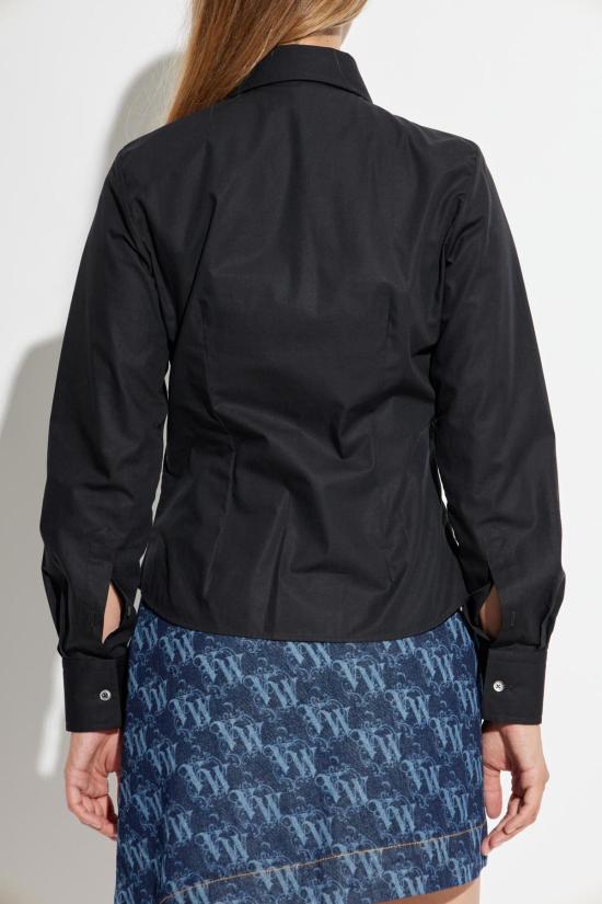  비비안웨스트우드 반팔 티셔츠 비비안 웨스트우드 로고 티셔츠 블랙 - VIVIENNE WESTWOOD