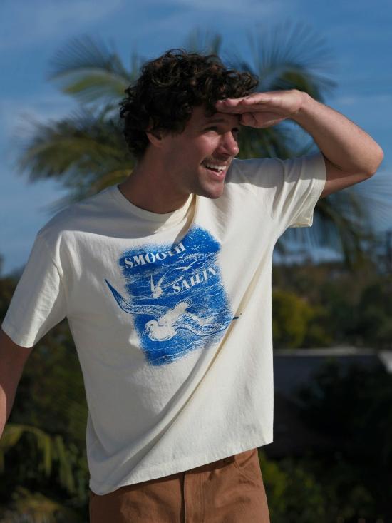  Mollusk 반팔 티셔츠 연체동물 스무스 세일링 티 - MOLLUSK