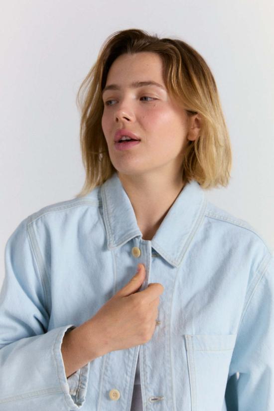  샤이나 모트 데님 자켓 초어 코트 - SHAINA MOTE