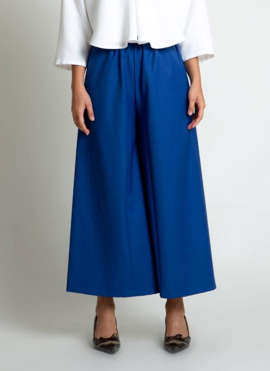  카렘 크롭 팬츠 스테이먼 크롭 포켓 팬츠 (엘라스틱 허리) 아주르 블루