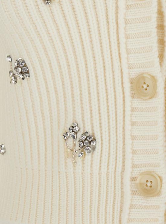  조나단 심카이 가디건 노바 크롭 라인스톤  화이트 - JONATHAN SIMKHAI