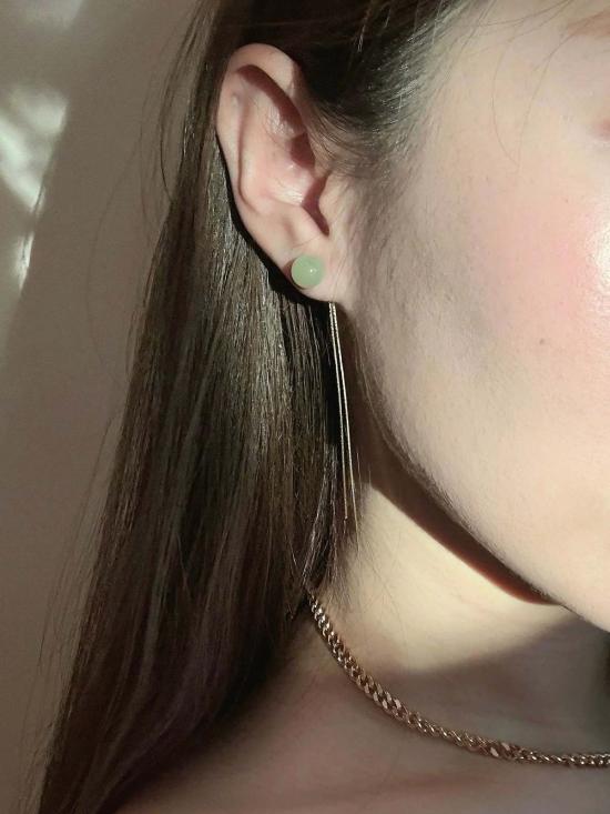  세레 이어링 세리 시아 제이드 드롭  (연두색) - SEREE