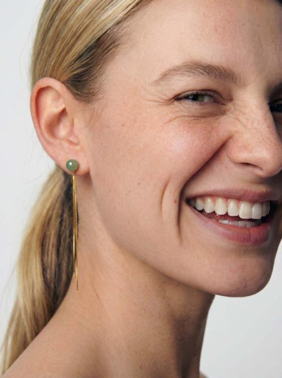  세레 이어링 세리 시아 제이드 드롭  (연두색) - SEREE