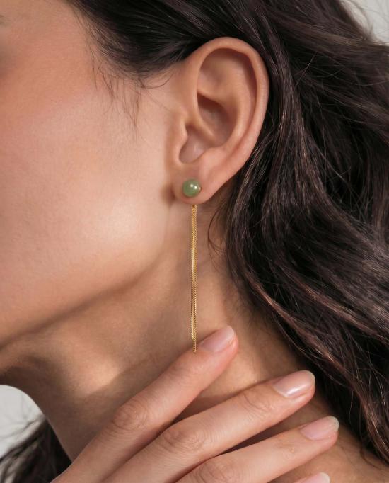  세레 이어링 세리 시아 제이드 드롭  (연두색) - SEREE