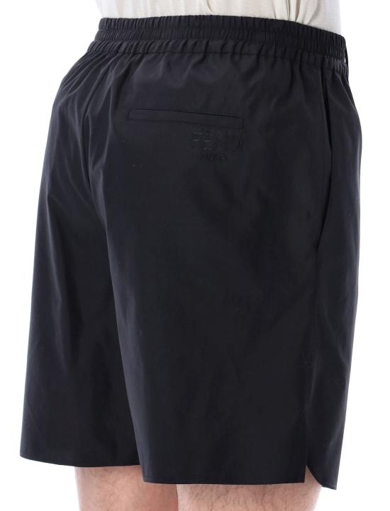  펜디 숏팬츠 포플린 버뮤다 쇼츠 네로 - FENDI