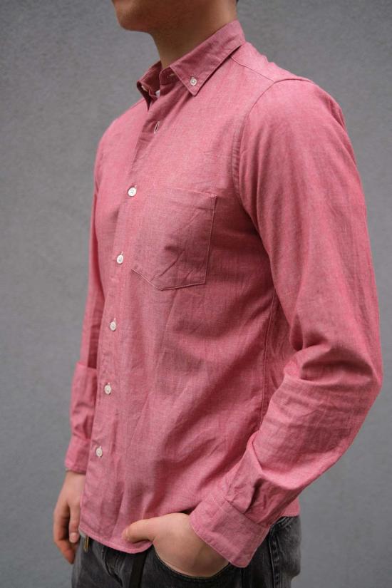  Steven Alan 긴팔 셔츠 스티븐 앨런 싱글 니들  포트 레드 - STEVEN ALAN