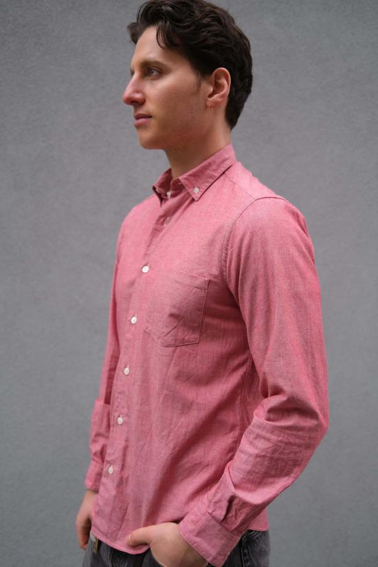  Steven Alan 긴팔 셔츠 스티븐 앨런 싱글 니들  포트 레드 - STEVEN ALAN