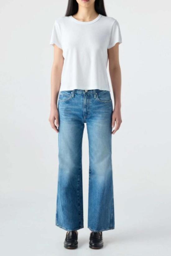  아모 데님 데님 팬츠 로비 미드라이즈 릴렉스드 진 - AMO DENIM