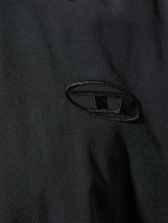  디젤 긴팔 셔츠 S 심플리 GSBH 로고 자수 셔츠 블랙 - DIESEL