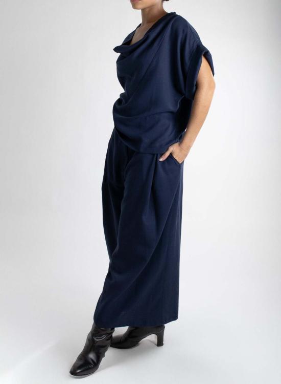  Meg 크롭 팬츠 메그 이지 퀼로트 네이비 - OTHER BRANDS